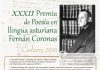 Convócase’l XXXII Premiu de Poesía Fernán Coronas Cartel 32 Premiu Fernán Coronas de Poesía