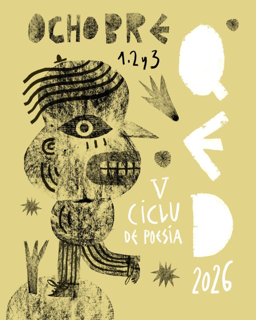 cartelu V Ciclu de poesía QED. 1, 2 y 3 d'ochobre del 2026